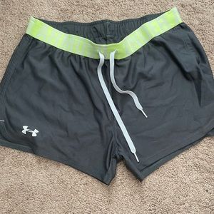 Under armor charcoal grey and neon yellow